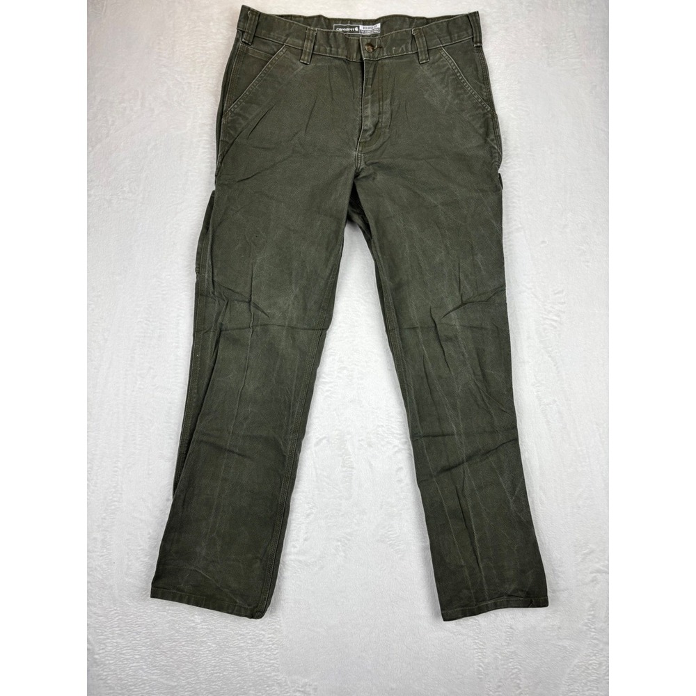 Carhartt Mens Rugged Flex Relaxed Y2K Duck‎ Utility Hunter Green 34x32 WorkWear